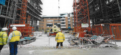 Construction Site with high vis jackets